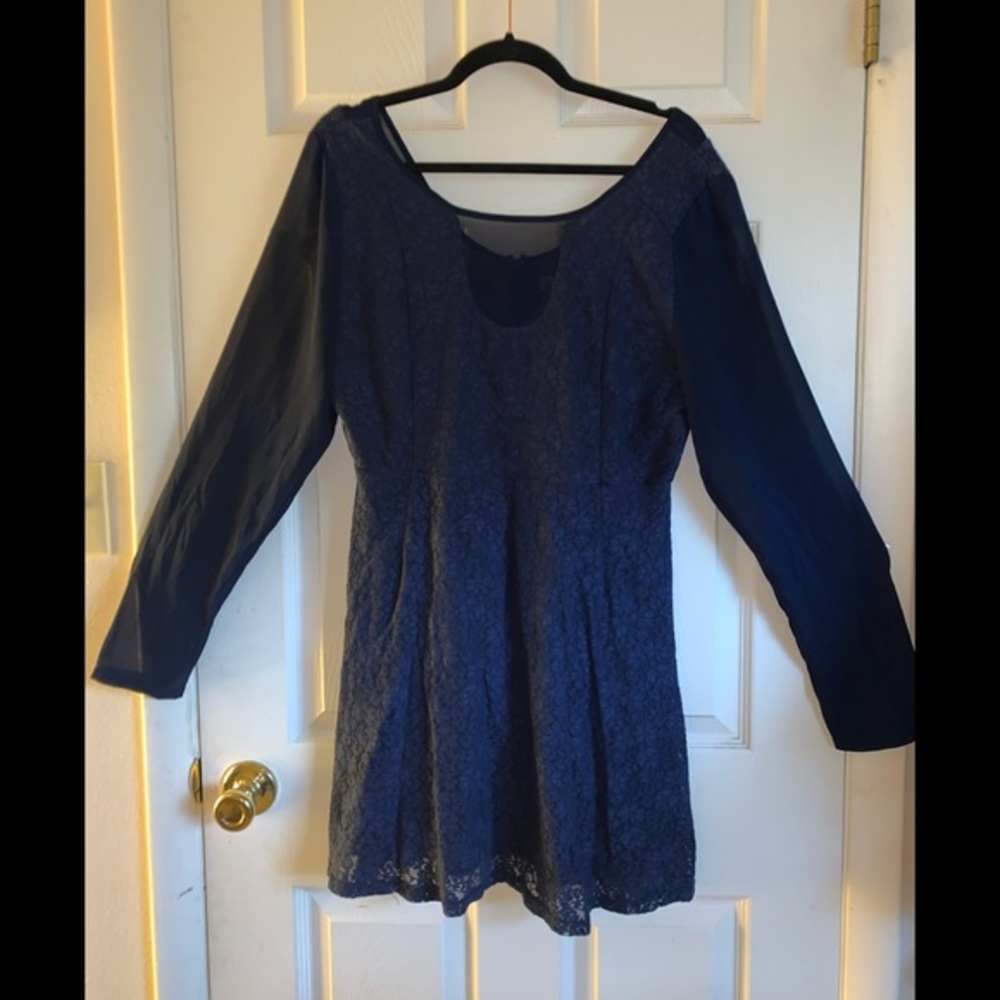 Altar'd State Navy Blue Lace Dress Size XL